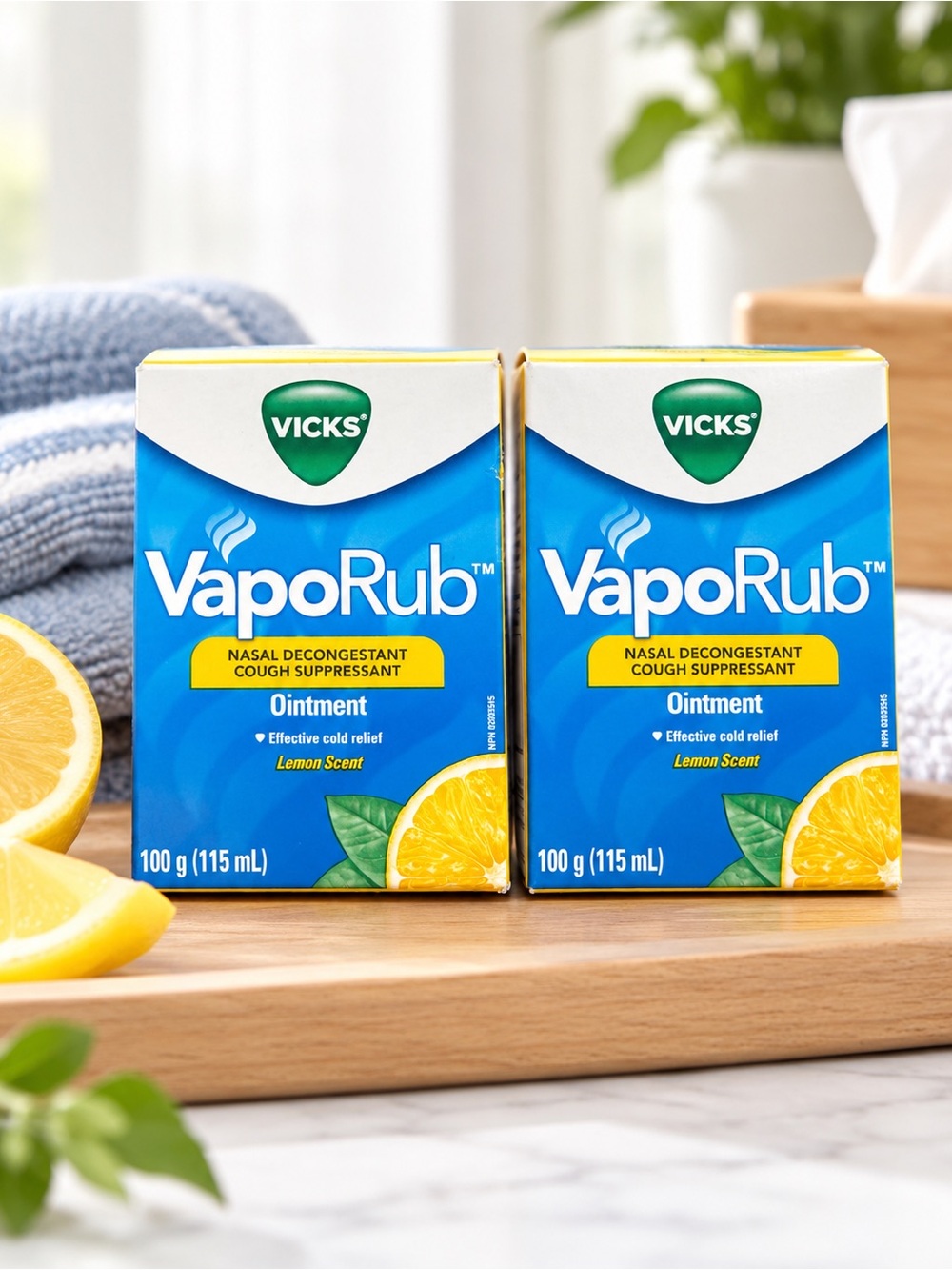 Vicks VapoRub Lemon Scent Nasal Decongestant & Cough Suppressant Ointment – Lot